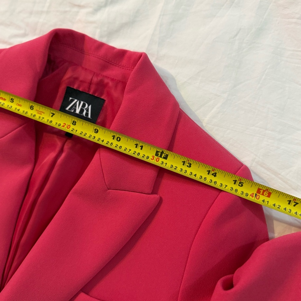 Zara Women's Vibrant Pink Suit Jacket - Picture 10 of 10
